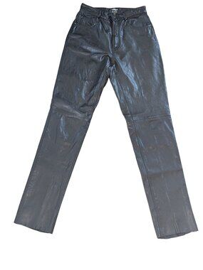 Y2K Maxima Wilson's Leather Black Women's High Rise Pants Size 10